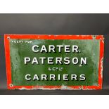 A Carter Paterson & Co. Ld. Carriers rectangular enamel sign, 31 1/2 x 17 3/4".