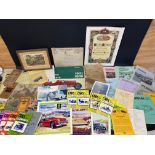 A box of mixed motoring ephemera, including early maps, etc.