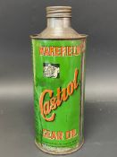 A Wakefield Castrol Gear Oil cylindrical quart can, still sealed with contents.