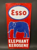 An Esso Elephant Kerosene rectangular enamel sign, believed circa 1960s, 12 x 24".