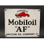A Gargoyle Mobiloil 'AF' grade enamel sign in superb condition, 11 x 9".