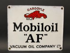 A Gargoyle Mobiloil 'AF' grade enamel sign in superb condition, 11 x 9".