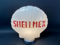 A Shellmex glass petrol pump globe.