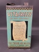 A Vigzol Oil Co. Vita Freeze gallon can.