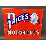 A Price's Motor Oils rectangular enamel sign by Bruton of Palmers Green, in good condition, 25 x