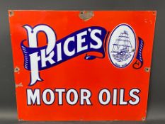 A Price's Motor Oils rectangular enamel sign by Bruton of Palmers Green, in good condition, 25 x