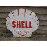 A pressed steel Shell sign, 38 x 35".