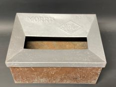 A garage showroom ashtray bearing advertising for MG, Wolseley, Riley and Morris, 12 1/2" w x 6" h x