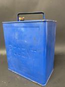 A Regent two gallon petrol can by Valor, dated November 1949.