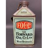 A Forward Oil Co. Ltd quarter gallon pyramid can in excellent condition.