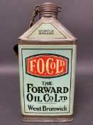 A Forward Oil Co. Ltd quarter gallon pyramid can in excellent condition.