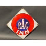 An RAC Inn lozenge shaped enamel sign of small size, 17 x 17".