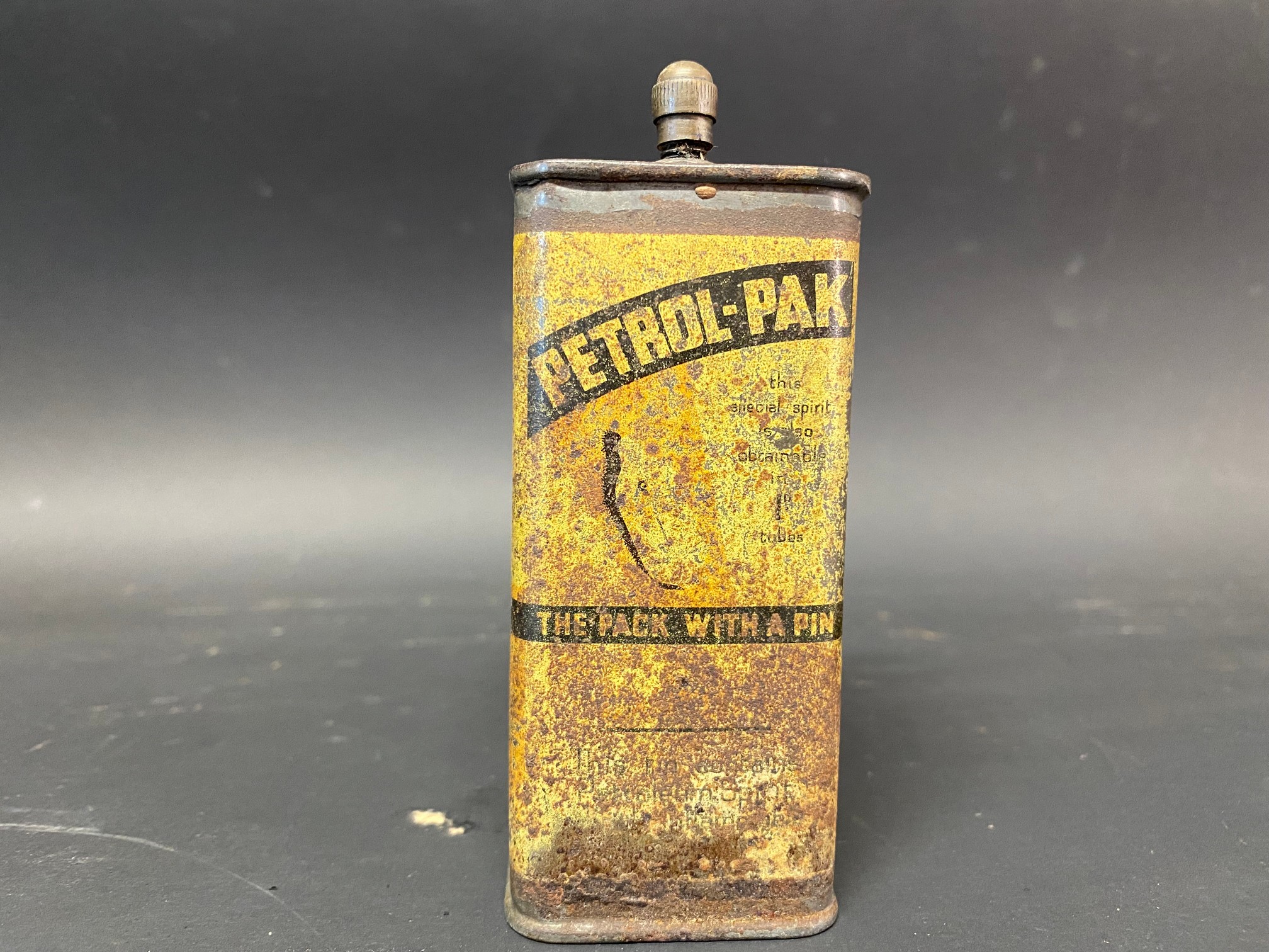 A small Spur Minor petrol lighters fuel tin. - Image 2 of 6