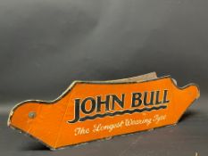A John Bull 'The Longest wearing Tyre' cardboard advertising tyre holder, 24 x 7 1/2".