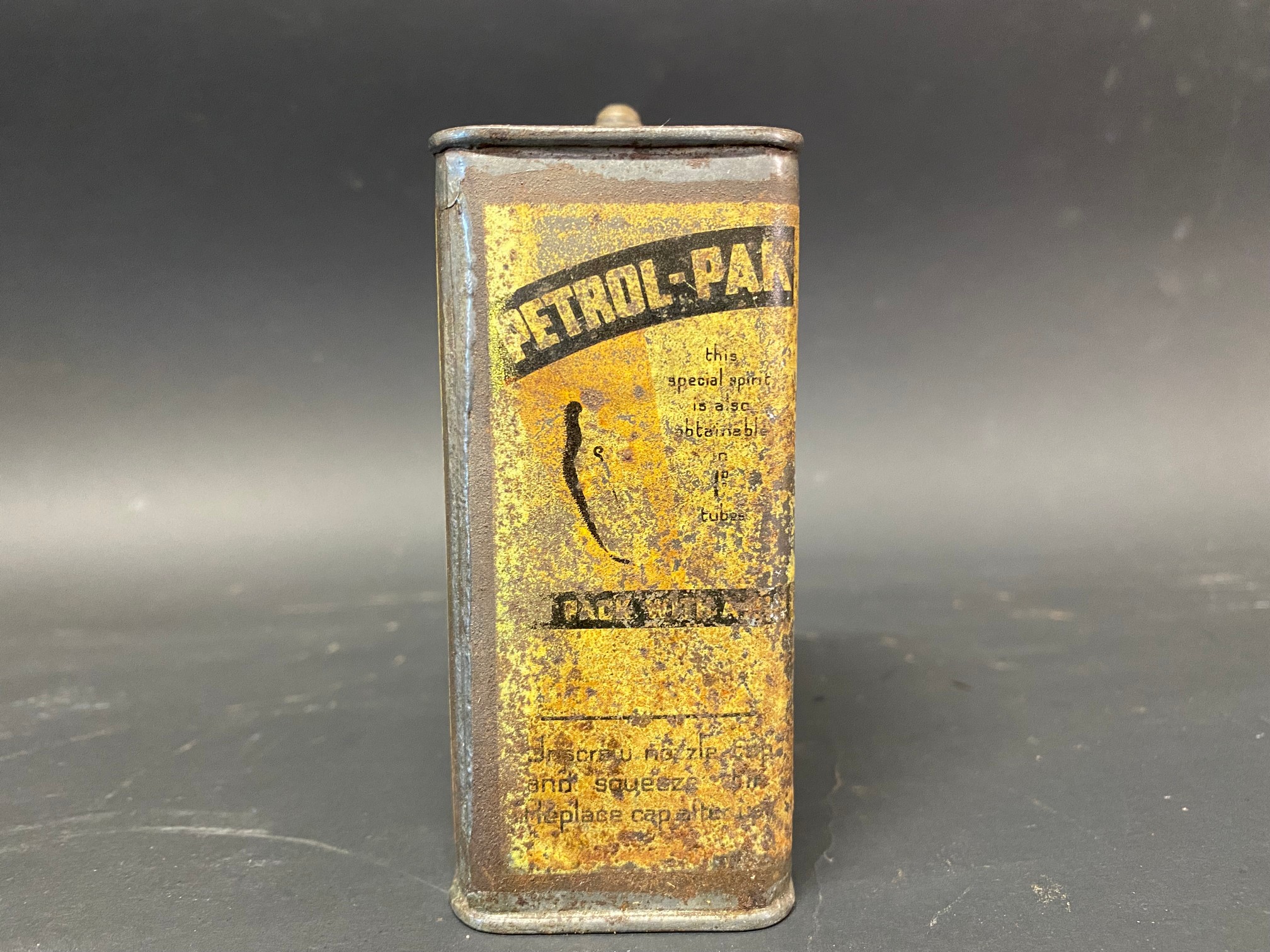 A small Spur Minor petrol lighters fuel tin. - Image 4 of 6