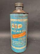 A rare ROP ZIP Polar quart can.