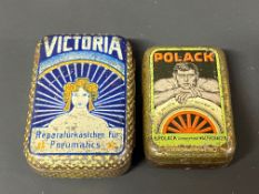 Two Continental tins, both with pictorial designs to the lids and relating to tyres.