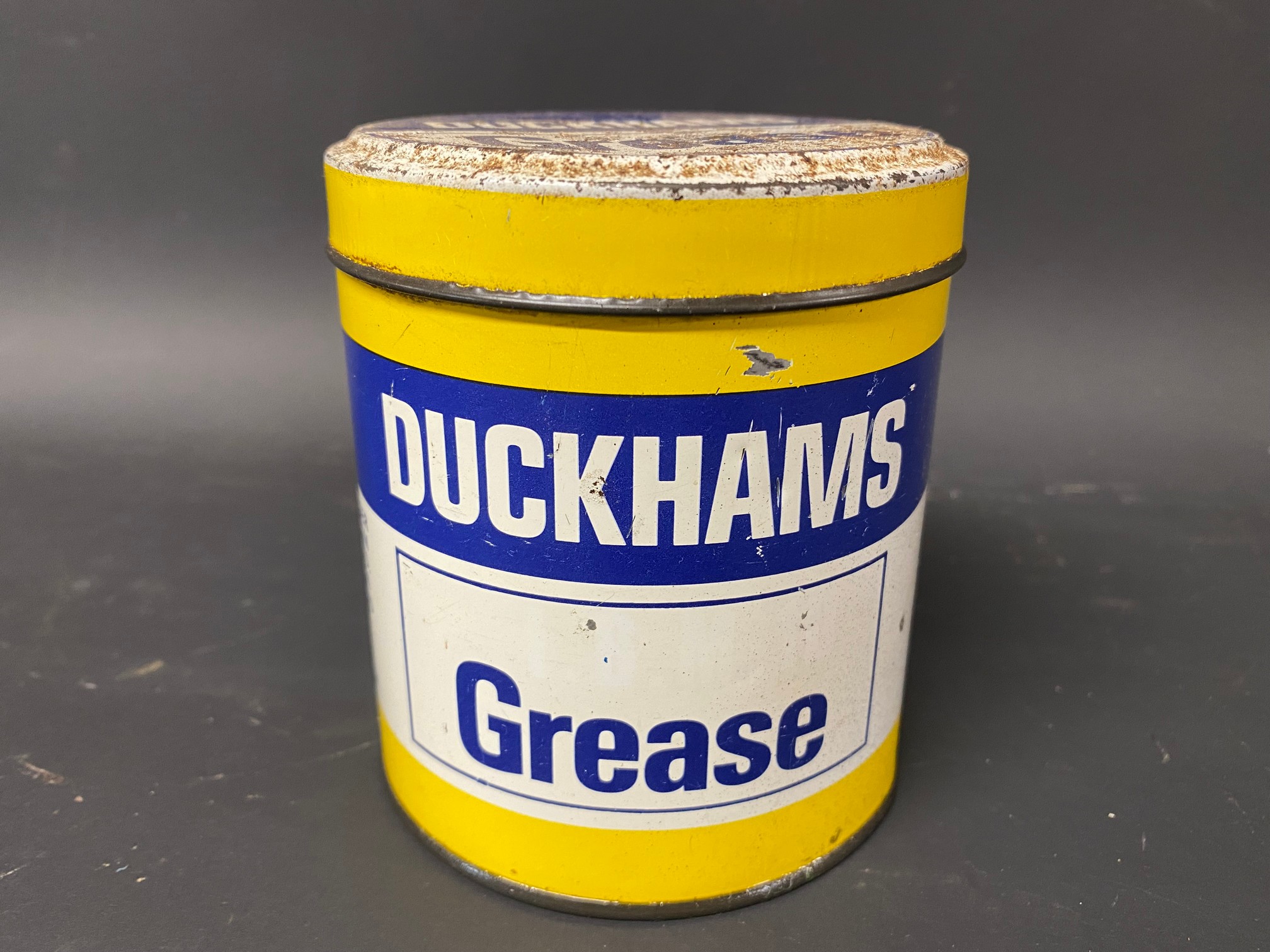A Duckhams Grease tin.