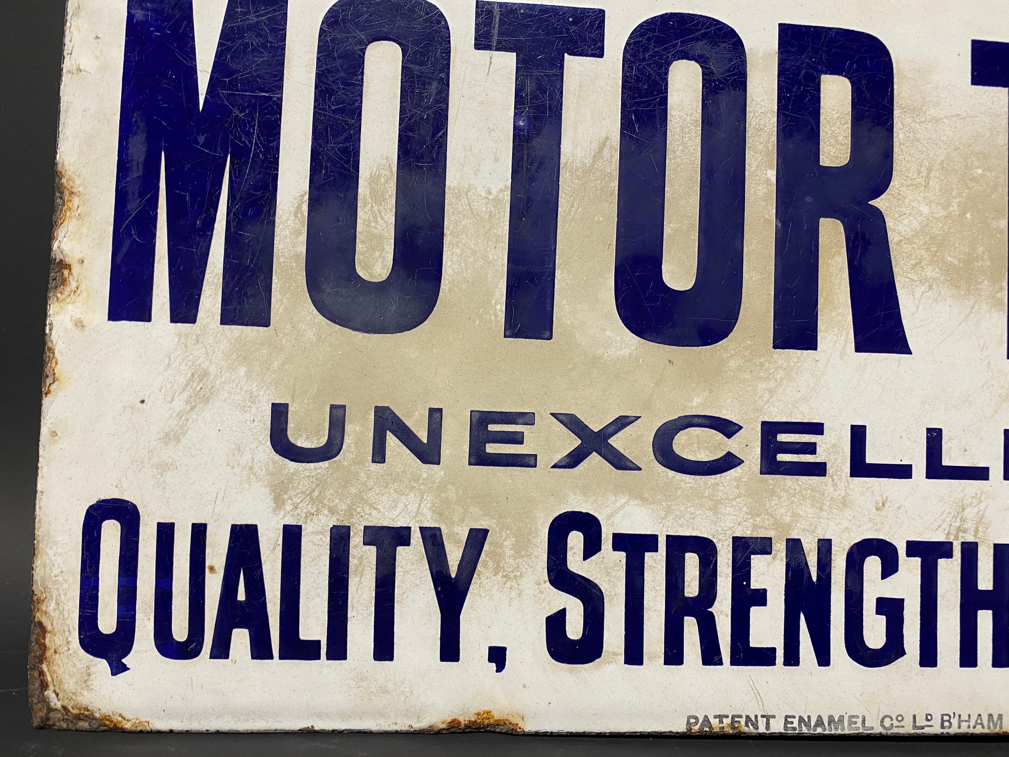 A double sided enamel sign with hanging flange by Patent advertising 'Hermetic' Cycle and Motor - Image 6 of 6