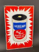 An Eveready Batteries pictorial enamel sign of small size, 9 x 14".