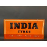 An India Tyres rectangular aluminium advertising sign by Franco, 36 x 18".