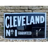 A Cleveland No.1 Guaranteed enamel sign in excellent condition, 48 x 30".
