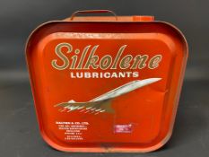 A Silkolene Lubricants five gallon drum with an image of Concorde to the side.