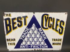 A rare Best Cycles enamel sign, 20 x 14".