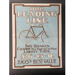 A 'Leading Line' bicycle pictorial poster, 14 1/2 x 19".