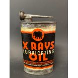 An X Rays Lubricating Oil oval can in very good condition.