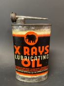 An X Rays Lubricating Oil oval can in very good condition.