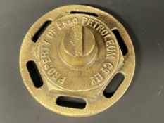 An Esso Petroleum brass bulk tank cap.