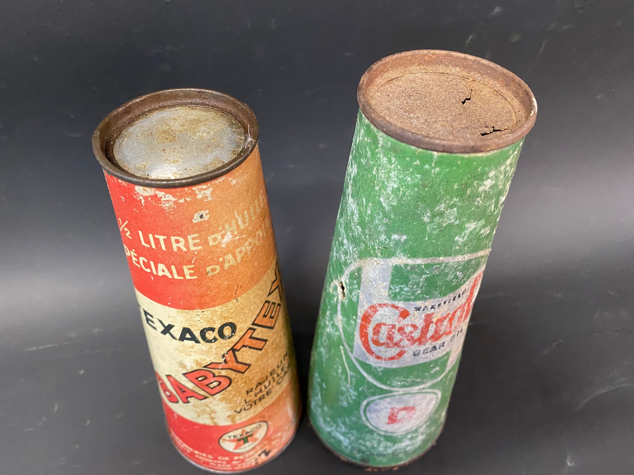 A Texaco Babytex conical cardboard can and a Wakefield Castrol Gear Oil conical cardboard can. - Image 3 of 3