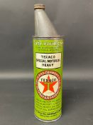 A rare Texaco Special Motor Oil cylindrical 'Easy Pour Can', excellent condition.