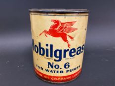 A Mobilgrease No.6 for water pumps 1lb tin.