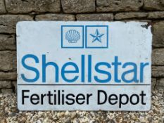 A Shellstar Fertiliser Depot rectangular enamel sign, 36 x 24".