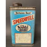 A rare Speedwell rectangular quart can, in good condition, still sealed with contents.