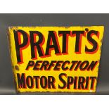 A Pratt's Perfection Motor Spirit double sided enamel sign by Bruton, 21 x 18".