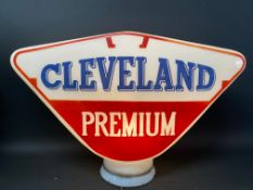 A Cleveland Premium glass petrol pump globe, excellent condition.