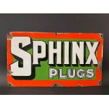 A Sphinx Plugs enamel sign, 16 x 9".
