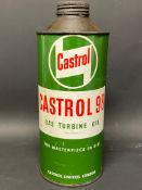 A Castrol 98 Gas Turbine Oil cylindrical quart can in good condition.