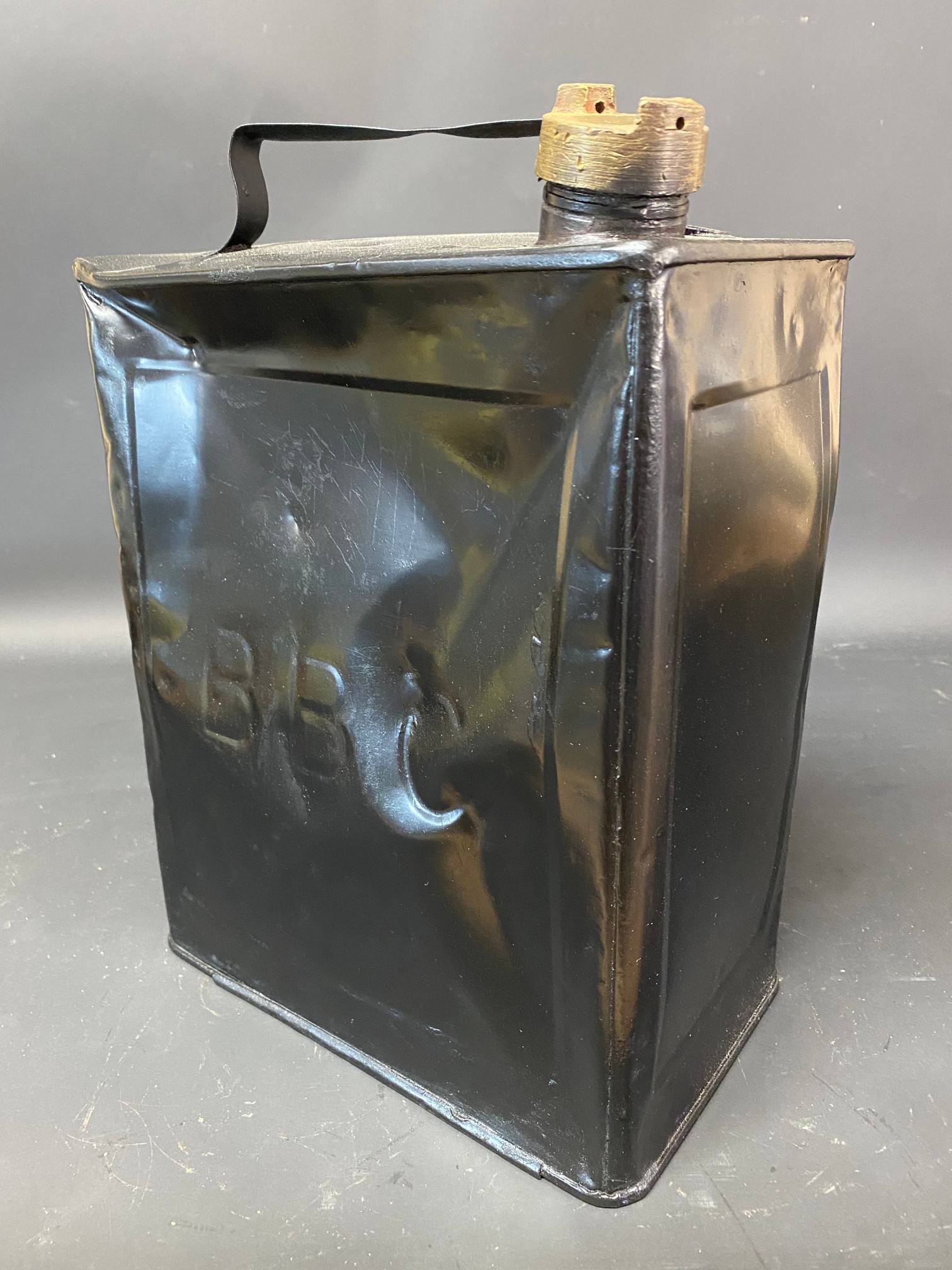 A BBC two gallon petrol can with coronet motif to the top. - Image 2 of 4