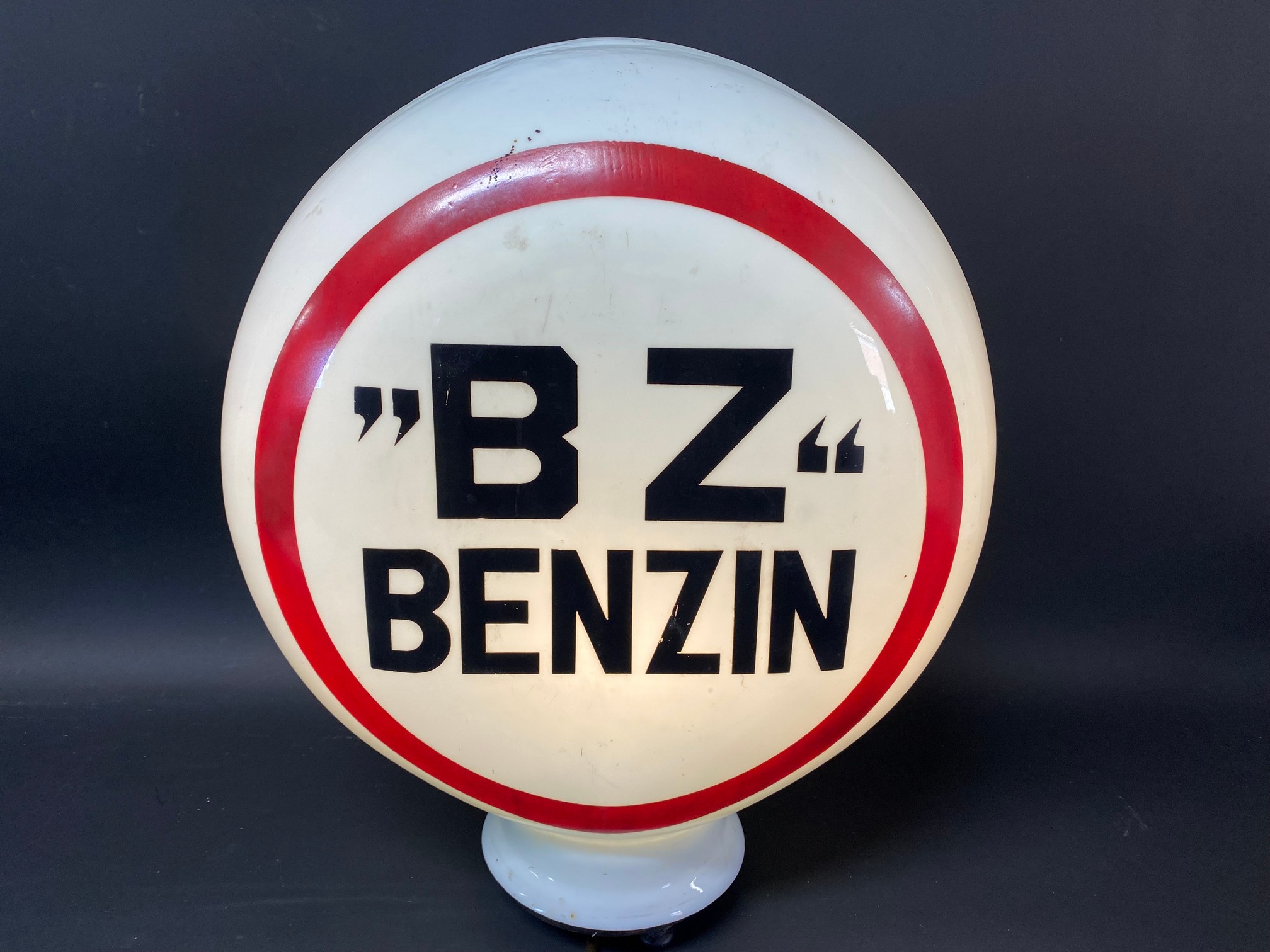 A Continental B.Z. Benzin glass petrol pump globe. - Image 2 of 2