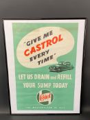 An original Castrol pictorial advertising poster, in a modern frame, 24 x 32".