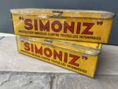 Two Continental Simoniz polish tins.