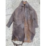 A leather driving coat.