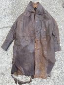 A leather driving coat.