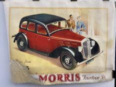 A Morris Fourteen Six colour advertisement.