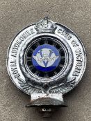 An unusual double sided RAC Associate/Club of Victoria car badge with enamel centres to both sides.
