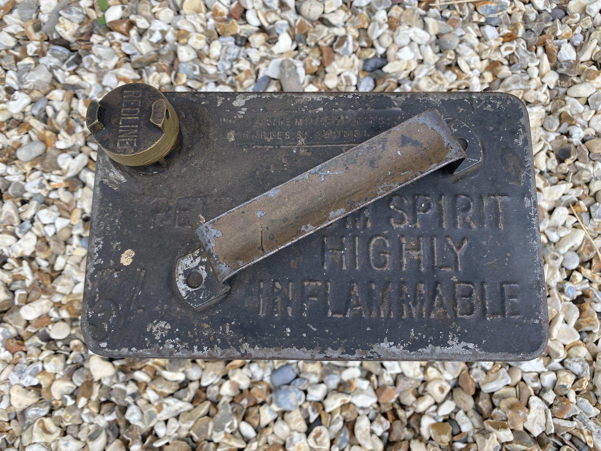 A Redline two gallon petrol can with original cap, and in original condition. - Image 3 of 4